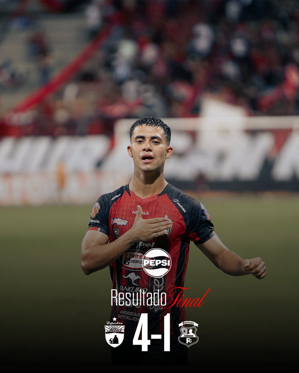DeportivoLara's tweet photo. ¡VICTORIA EN CASA!

𝑹𝒆𝒔𝒖𝒍𝒕𝒂𝒅𝒐 𝑭𝒊𝒏𝒂𝒍

Deportivo Lara 4️⃣ - 1️⃣ Zamora B

⚽️⚽️ 40’ 61’ Ronaldo Peña
⚽️ 49’ Diego Ladino
⚽️ 67’ Hugo Sánchez

Presentado por: @PepsiVEN_  ¡Atrévete a más!

#DeportivoLara #SiEsDEPORVida https://t.co/FPJfE9RG3J