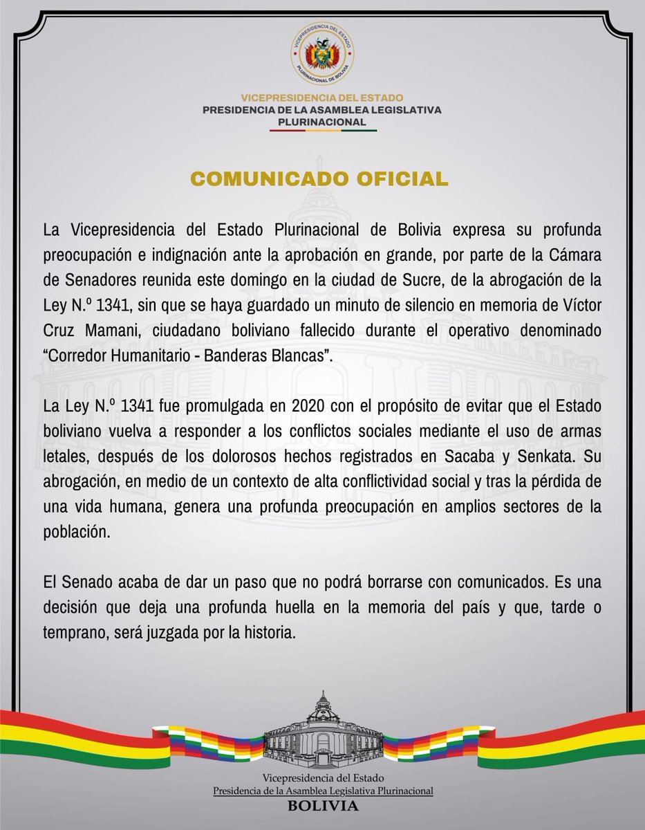 Vicepresidencia de Bolivia tweet media