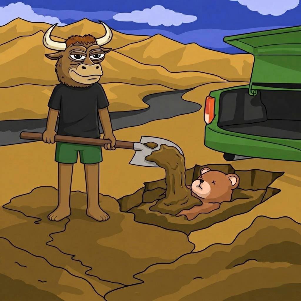 bullthemarket's tweet photo. Time to bury the bear. https://t.co/Rndnip8HXu