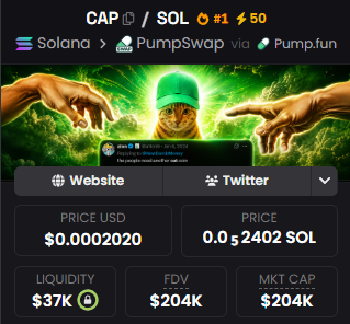 cooldevisback's tweet photo. #1 on dexscreener

because we're different
because we reward holders
because we're based
because $CAP is gonna save you, your portfolio and this ecosystem https://t.co/D2ay66fjgn