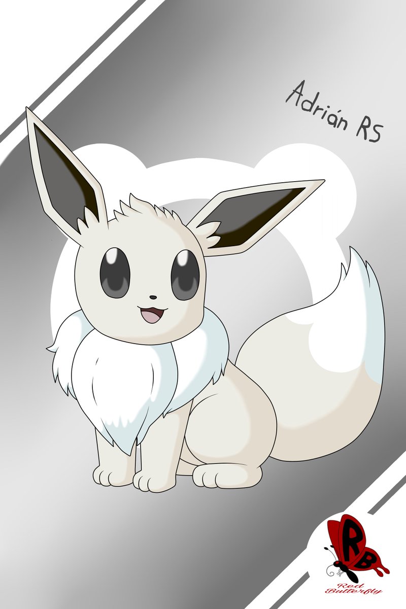 adrianrs1997's tweet photo. dibujo de eevee que hice para el reto de pokopia de @_whysogurin, pero ya con fondo y una version shiny https://t.co/ums6x3WoGt