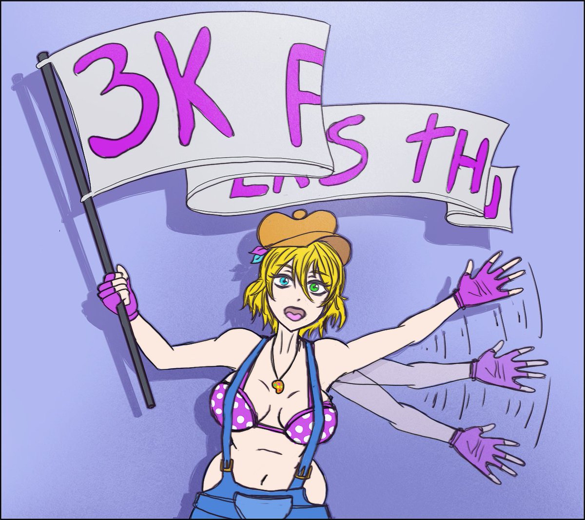 TummyPhobia's tweet photo. (3k Followers Thankyou!!) 

As a celebration, I will be doing an art giveaway to 3 followers. 

So to let me know you want to participate, just either Like, Retweet or Comment on this post. I'll chose one random and unique person from each category to get a free drawing from me^ https://t.co/ecSIrgNmAZ