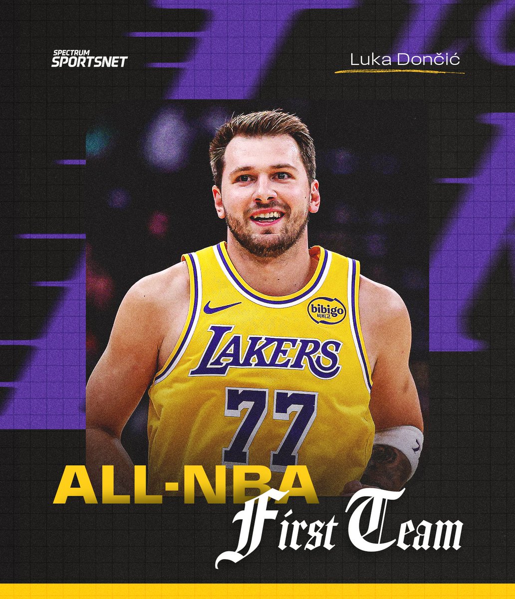 SpectrumSN's tweet photo. Luka Dončić: ALL-NBA FIRST TEAM
#LakeShow https://t.co/KK1MIFK7RK