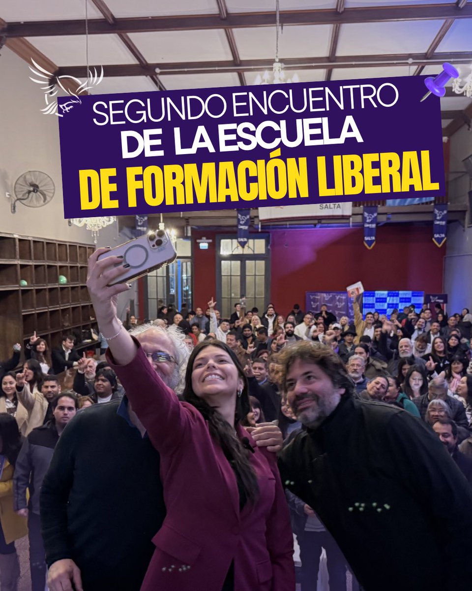 LLASALTA's tweet photo. 𝙇𝘼 𝙀𝙎𝘾𝙐𝙀𝙇𝘼 𝙀𝙎 𝙐𝙉 𝙀𝙓𝙄𝙏𝙊 𝙏𝙊𝙏𝘼𝙇 🔥

El segundo módulo de la Escuela de Formación Liberal tuvo como invitados estrella a Diego Recalde y Andrés Mego 🤩

En una charla de lujo nos brindaron toda su experiencia y sabiduría en la Batalla Cultural que libramos junto al Presidente Javier Milei 💜

Muchísimas gracias a la cantidad enorme de personas que se acercaron y se animaron a dar el siguiente paso 💪🏼

Nos vemos en el Módulo III 🗽

¡VLLC! 🦁