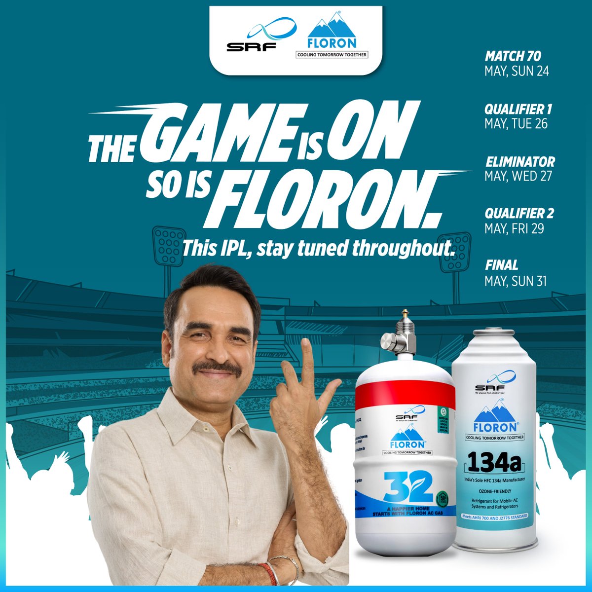 srflimited's tweet photo. It’s here! ⚡
Floron x Pankaj Tripathi = Trust meets performance on the biggest stage of the season.
Now LIVE across IPL & digital platforms.
#IPL #Floron #PanjakTripathi #SRF https://t.co/3efykfdFNR