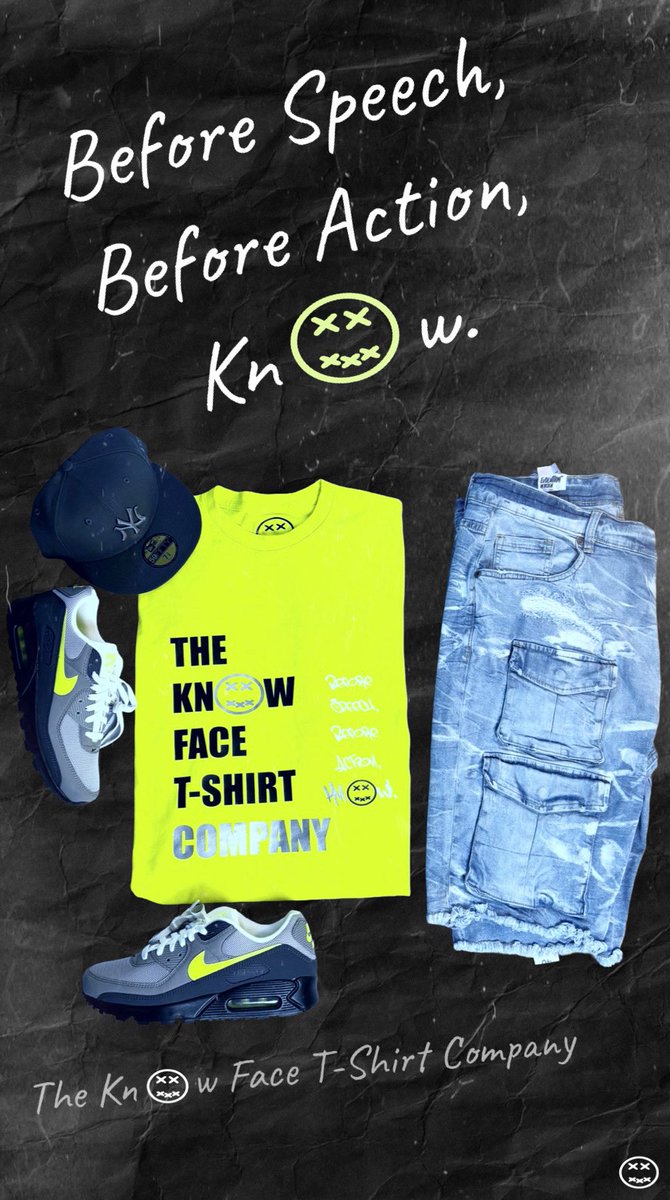 theknowfaceco's tweet photo. The Know Face T-Shirt Company - “Before Speech, Before Action, Know.” #theknowfacetshirtcompany #beforespeechbeforeactionknow https://t.co/WvfsXjAm1S