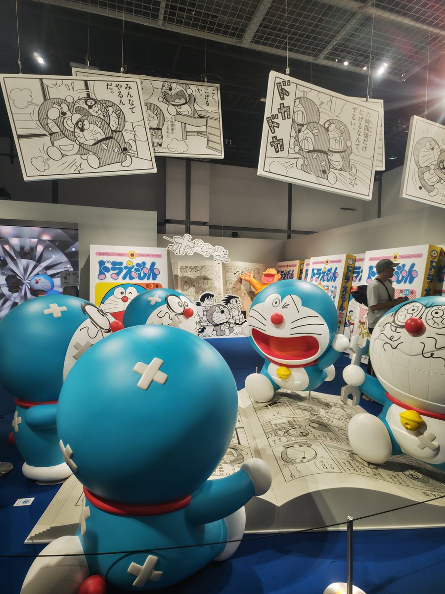 hound3KS's tweet photo. 娘の誕生日で東京ドリームパークの
100%ドラえもん＆フレンズ展？
に行ってきました！
おにぎり🍙のドラえもんが可愛かった！
娘は桜ドラえもん推しでしたw https://t.co/UTAktVGrg8