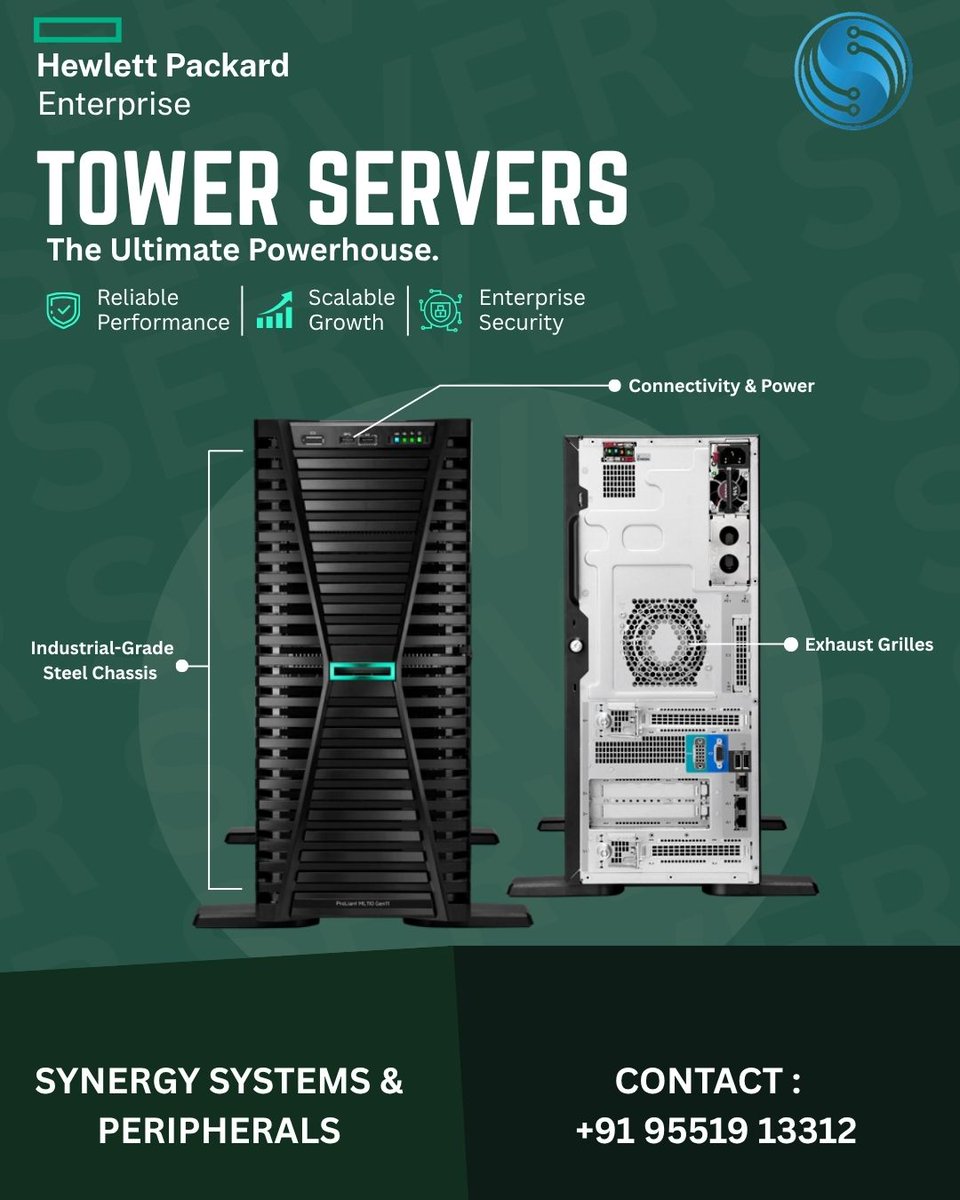 and_synerg17231's tweet photo. ⚡ Power Your Business with HPE Tower Servers!

Empower your business with smarter server solutions.
📞 Contact us today: +91 95519 13312

#HPEServer #TowerServer #ServerSolutions #BusinessServer #ITInfrastructure #DataServer #EnterpriseSolutions #HPE #Server #SynergySystems https://t.co/tC995VR31o