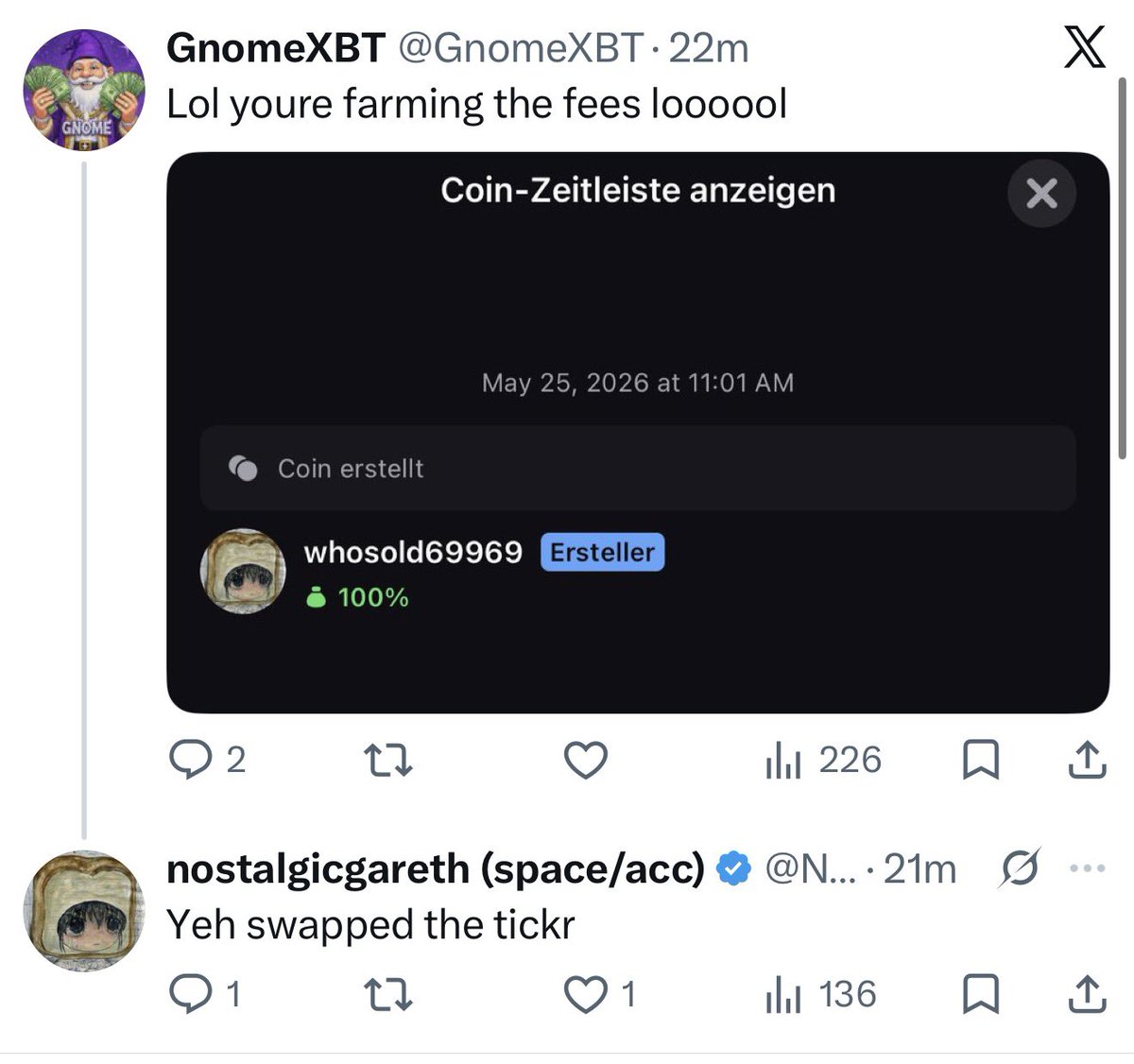GnomeXBT tweet media