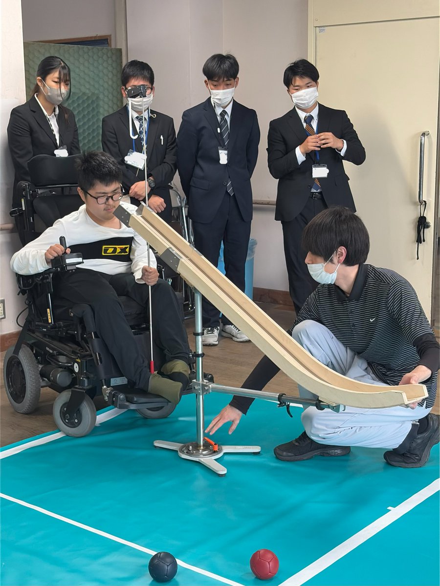 福山市立大学の4年生の学生さんが学校見学に来られました。本校のⅠ