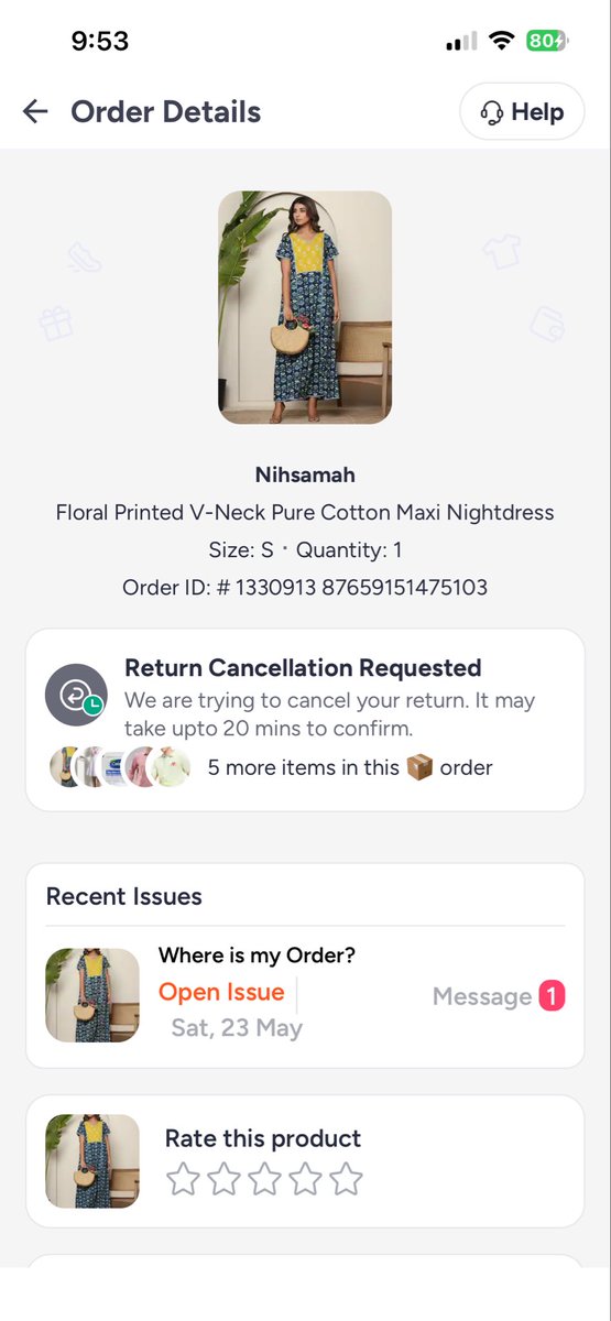 Poulamibs's tweet photo. @MyntraSupport Absolutely unacceptable  from @myntra Two products were NEVER delivered, yet the app falsely shows them as “Delivered.” I have complained through calls and chats more than 10 times, but instead of resolving the issue, your customer care team created return https://t.co/JDdycZ432T