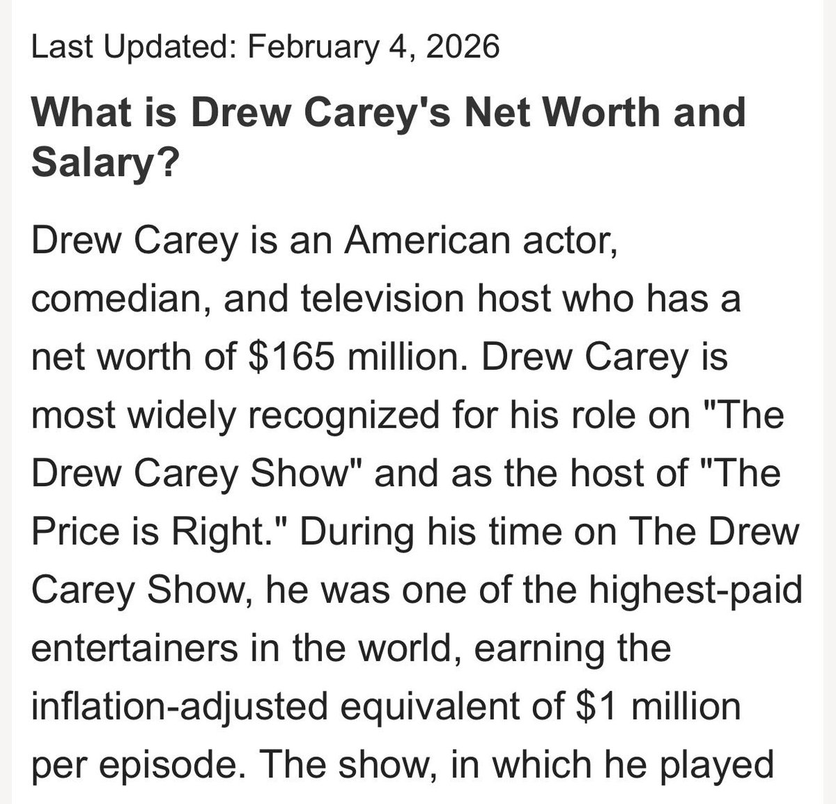 Mike3n51's tweet photo. @nypost Drew doesn’t give a shit about regular people. https://t.co/6P1ETqGKTC