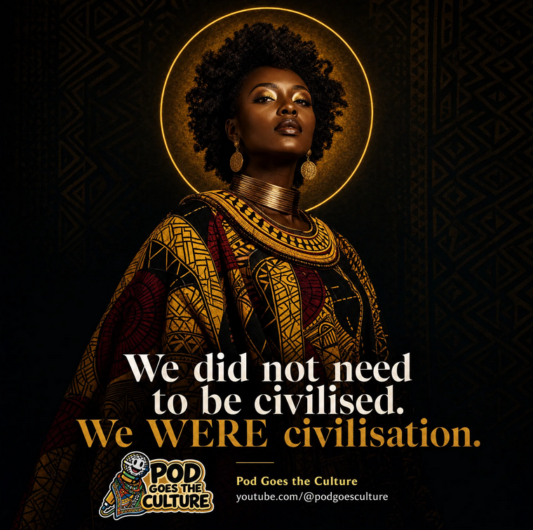 ShareefBig's tweet photo. The most dangerous thing colonialism did to Africa was not steal our land.

It stole our self image.

We are still recovering. 🌍

Our skin is not too dark.
name is not too long.
culture is not too loud.

WE were never behind.
Just told a lie.

Time to stop believing it. 🔥 https://t.co/uh0pjCzwZO