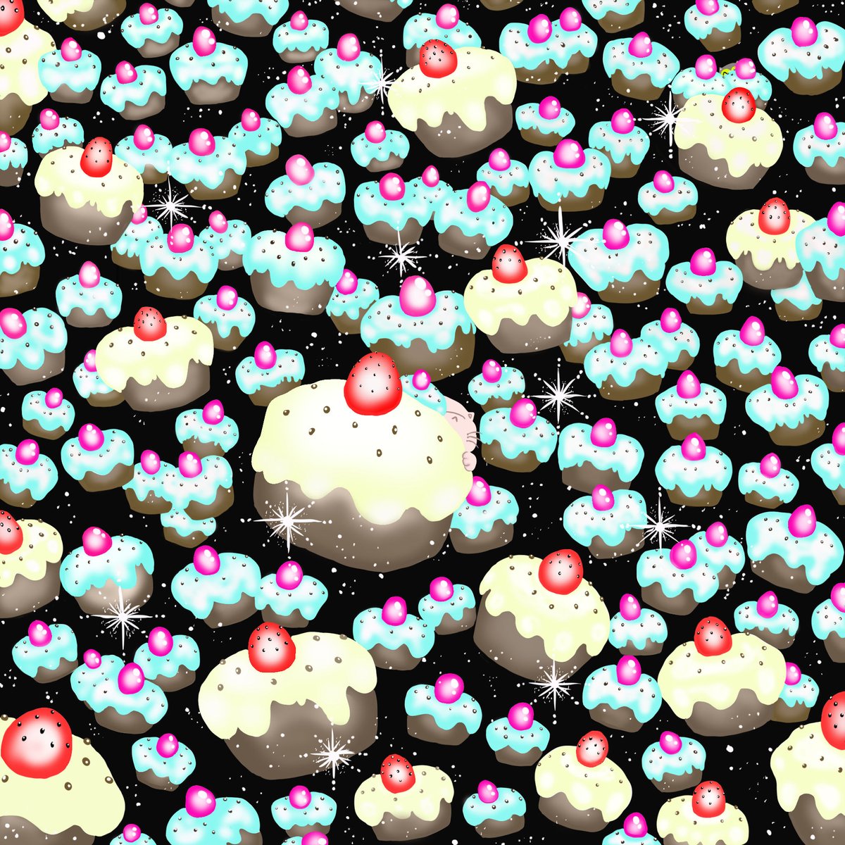 keizo_Onigawara's tweet photo. 宇宙に浮かぶ謎のカップケーキ星雲…🧁✨
そのどこかに、えどまるがいる。
でも正直、作者も一瞬見失った😹
Welcome to LEVEL 3 👀
👉 https://t.co/tbMnog4OE1
#FindingMonEdo #MonchisWallet #もんちのがまぐち #spaceart #catart #hiddenpicture #猫イラスト #探し絵 https://t.co/HYYK5iw8Of