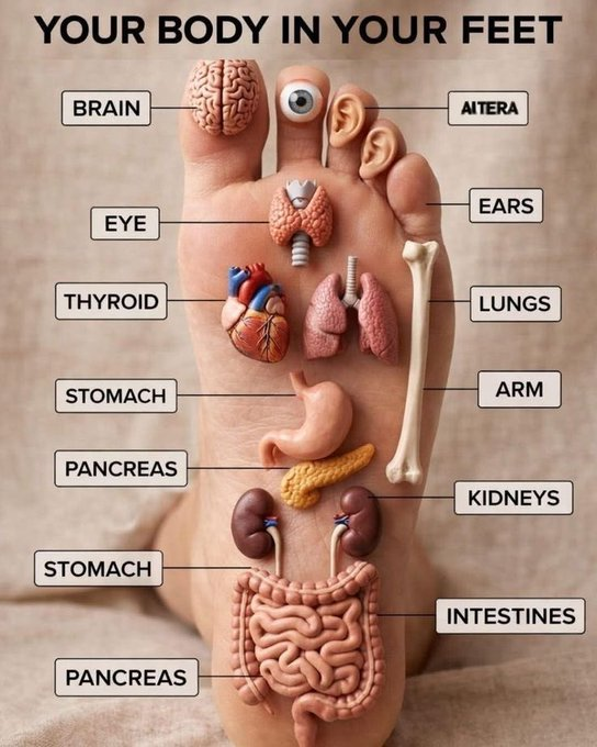 HealthNutri_HQ's tweet photo. Your body in your feet. https://t.co/WMiQ3Mnie9