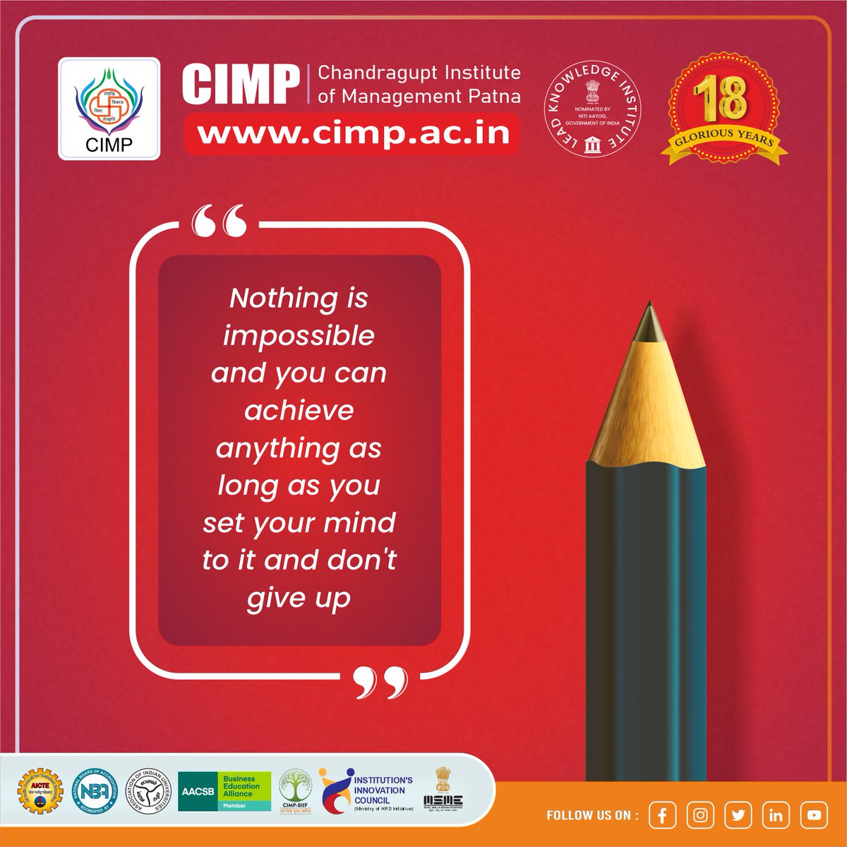 Chandragupt Institute of Management Patna (CIMP) tweet media