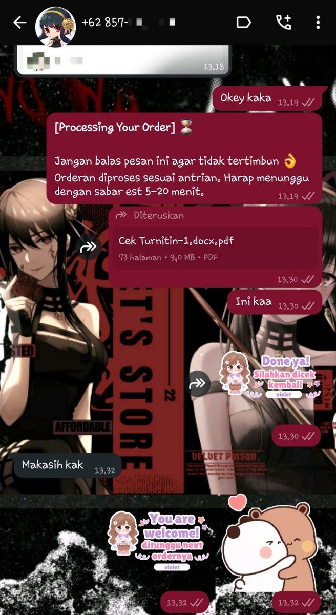 Violet ~ Joki Tugas 3000++ testi tweet media