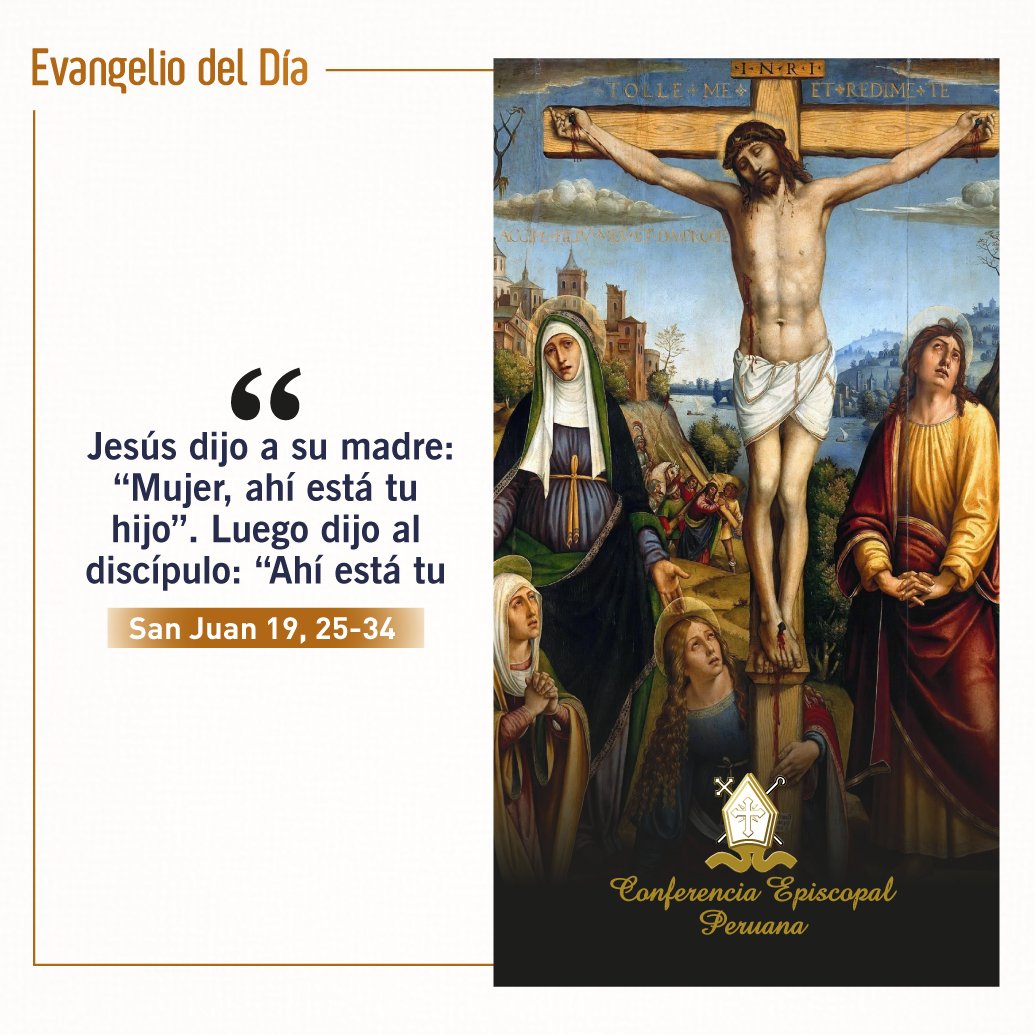 conf_episcopal's tweet photo. #EvangelioDelDía 📖
Empezamos esta semana con una reflexión del Santo Evangelio según San Juan 19, 25-34 https://t.co/nTU24htGMl