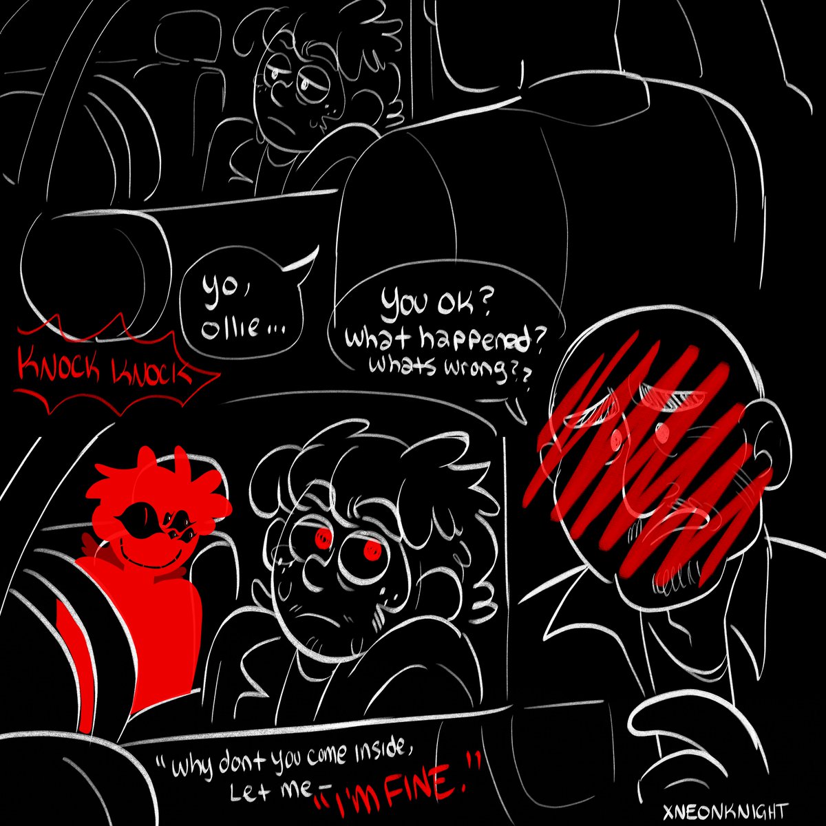 xNeonKnight's tweet photo. what is wrong with you? [VENT]
CW// Mental health/depression etc.
#vent #comic #depression (14/19) https://t.co/LBr73KAHjv