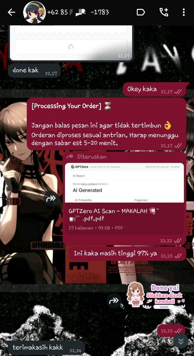 Violet ~ Joki Tugas 3000++ testi tweet media