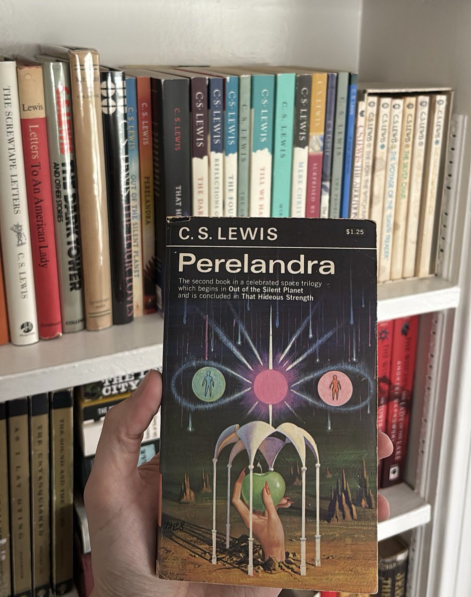 loganclarkhall's tweet photo. Grabbed this near mint condition copy of Perelandra for two bucks at the thrift store. Really do love these old paperbacks. https://t.co/ccdX8tuXF9
