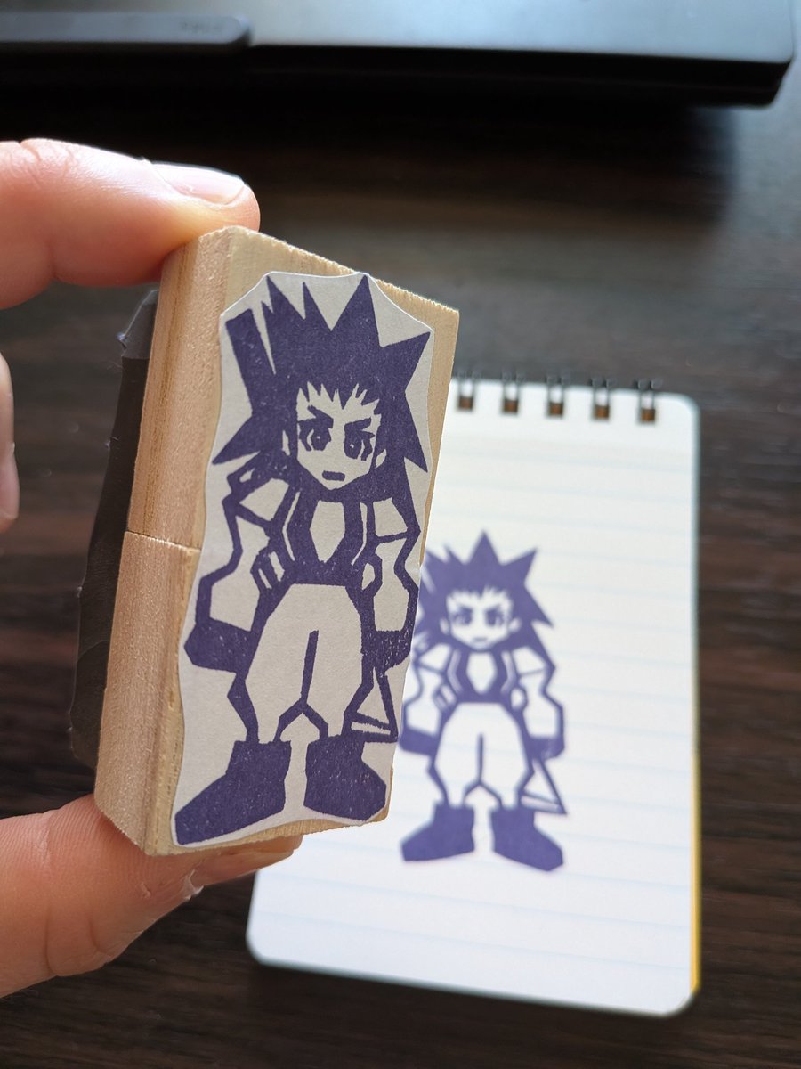 feboee's tweet photo. Zack (FF7) stamp I made for a friend https://t.co/IG0R9BvvWU