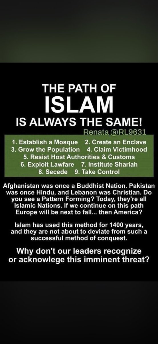 chipmaker66's tweet photo. @WHLeavitt No country has survived Muslim immigration and the democrats passed laws that allowed Muslims and communists to be in our government 
They have poisoned our country https://t.co/syM5uZJgGk