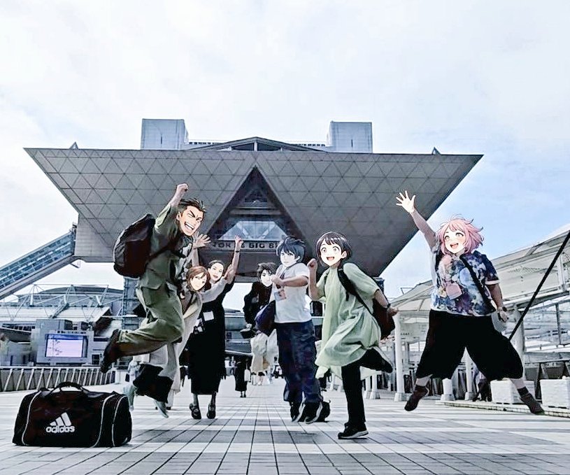 sorairo_studio's tweet photo. デザフェス2日目朝、この写真を撮るために早起きした歴戦の勇者達だ
面構えが違う👍 https://t.co/V5fwUlqXvt