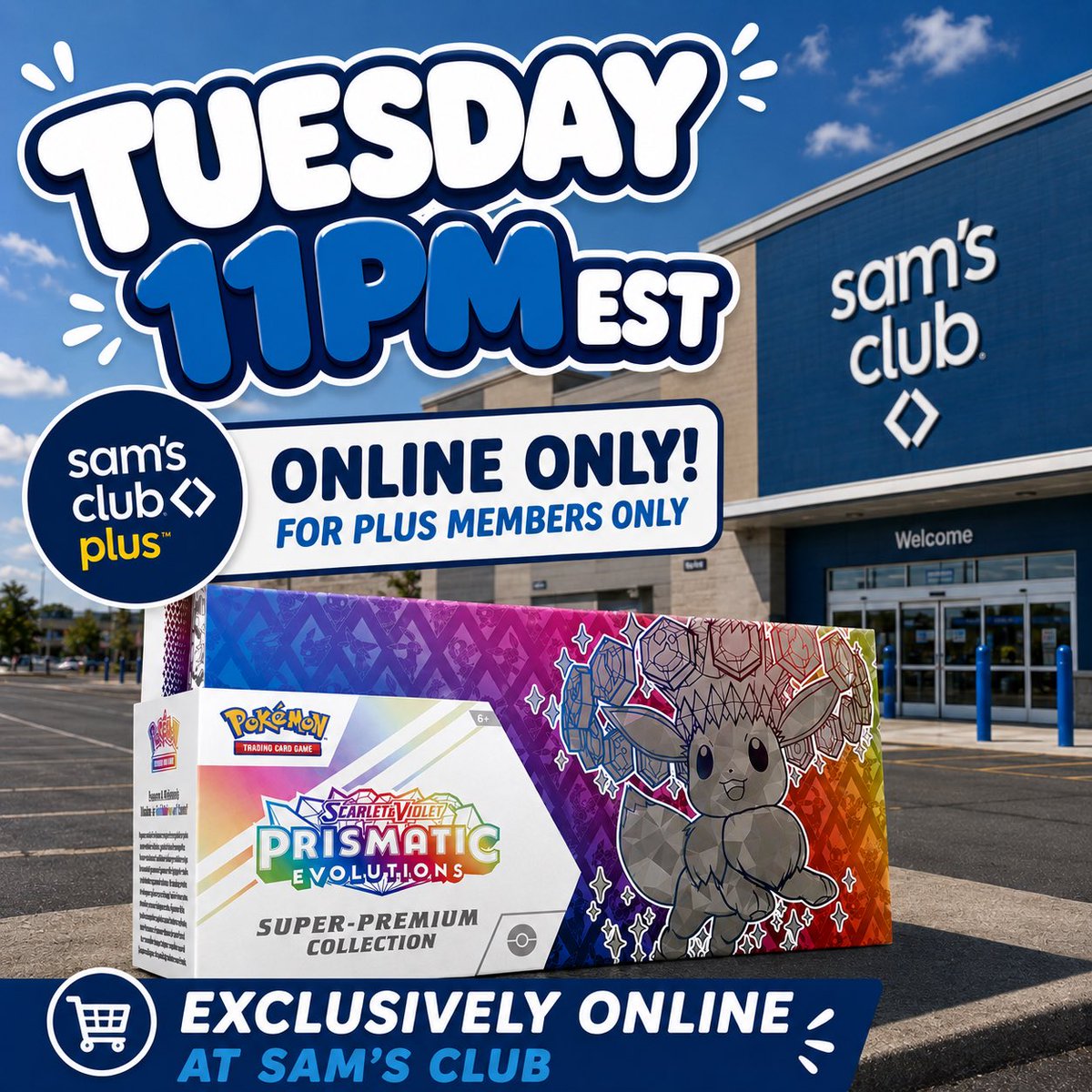 ZunemCookGroup's tweet photo. 🚨 Sam’s Club Drop Alert 🚨

🗓 Tuesday — 11PM EST
🌐 Exclusively Online at Sam’s Club
💎 PLUS Members Only

💬 Stay ahead of the drop
Join our FREE Discord:
https://t.co/dJSVCDhbHX

🔗 Direct Link: Is posted in our free discord
📦 Limit: 2 per account
💵 Price: $69.98 each
#tcg https://t.co/9Rdrjtzr36