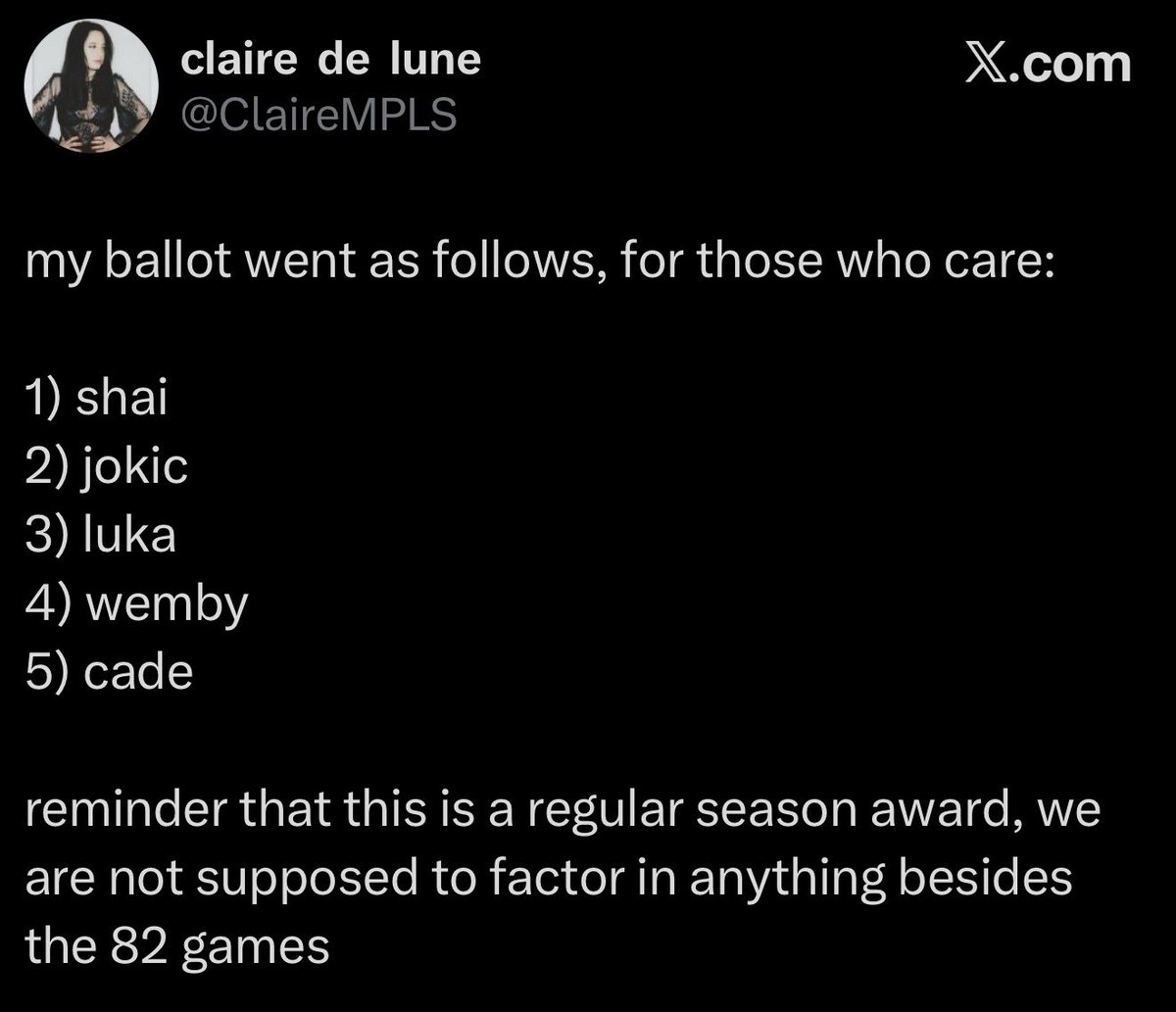 randomjake8's tweet photo. @ClaireMPLS you voted 3rd for Luka MVP and you get to see him front and center. https://t.co/yBRdImLm9X