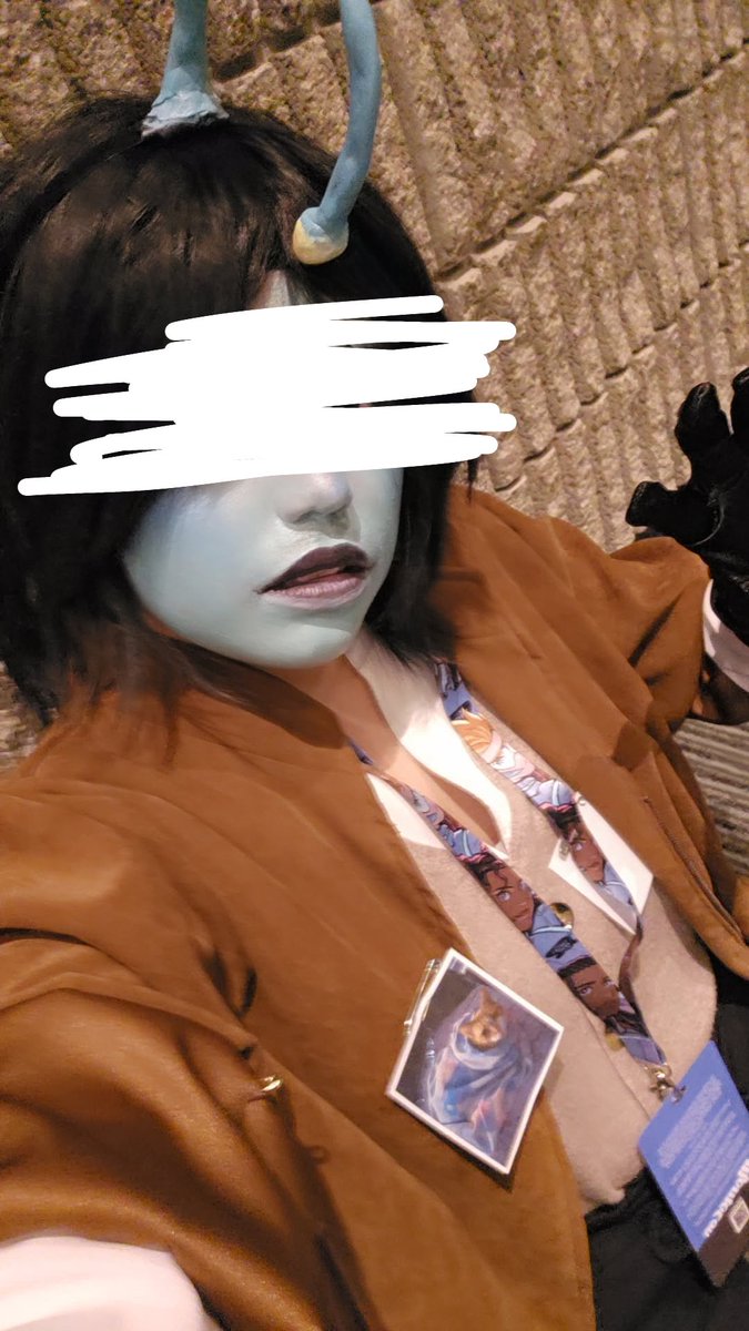 thebeeslut's tweet photo. I forgot to post this, but this was my thursday cosplay at #momocon2026 where I dressed as Sebby inspired by @eimibun 's design! (Feat. My friend as Painter!) https://t.co/F8hzvYG3Kc