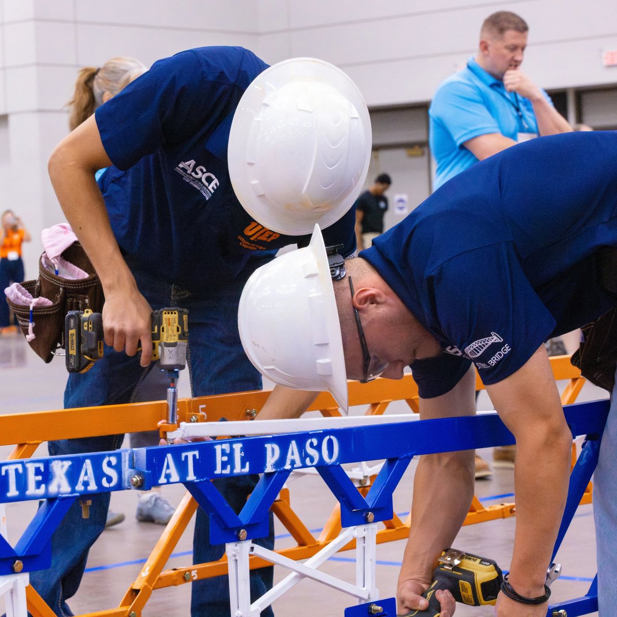 UTEP's tweet photo. Forty-four university teams from across North America gathered at the El Paso Convention Center this weekend to design, fabricate and assemble steel bridges under competition conditions.

UTEP made history as host of the 2026 Student Steel Bridge Competition National Finals for the first time in school history.

World-class engineering education lives right here on the border. #GoMiners! ⛏️🧡💙
