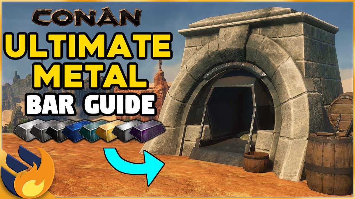 Kiah0nFire's tweet photo. ⛏️Here's where to get every metal bar in the game.
Find locations, Mine it &amp; Craft it
#Conanexiles #Conanexilesenhanced

⬇️Watch here
https://t.co/72XmYNDTbc https://t.co/QUesqAC00y
