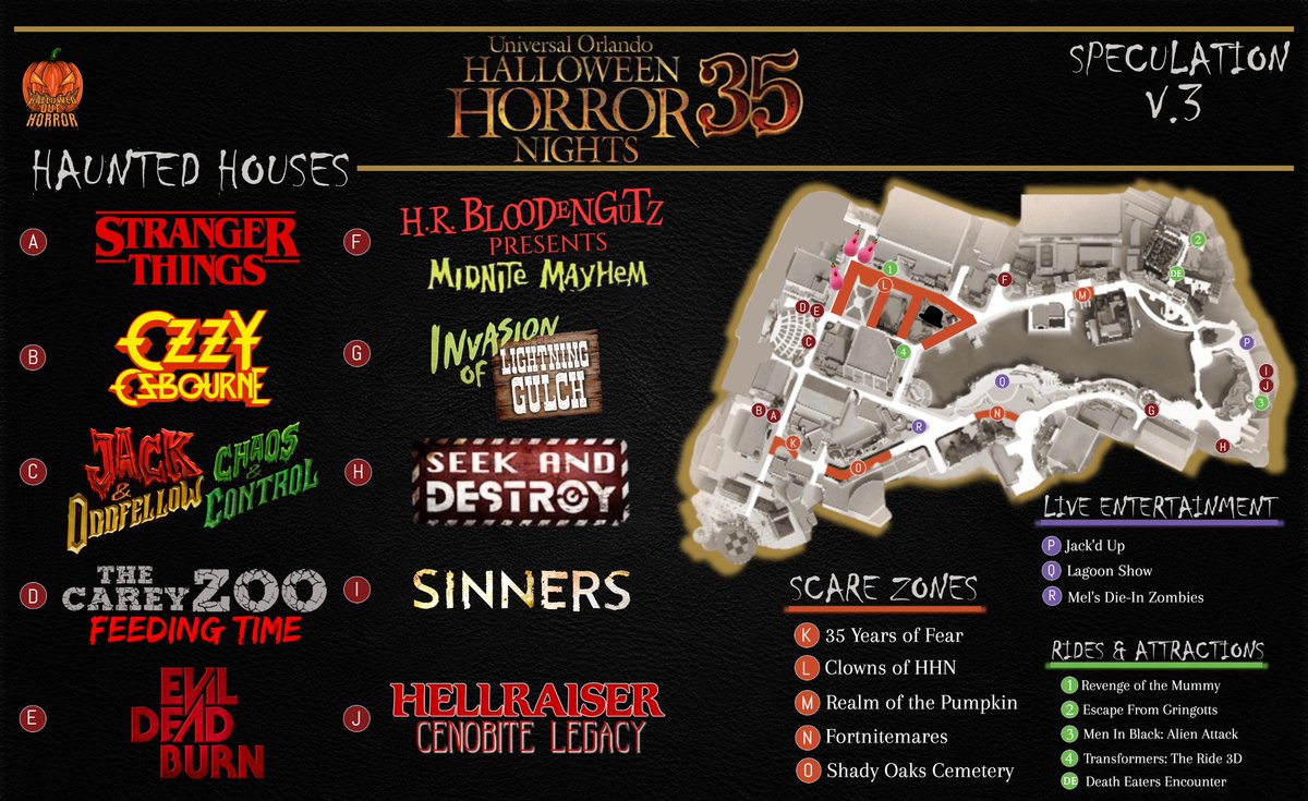 Hallowed_Horror's tweet photo. Here's V3 of our Orlando map and V2 of Hollywood. 
Enjoy! 🎃 #HHN35 https://t.co/h4ujiXai8S