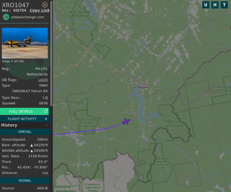 Verstappen's 8X jet just took off! 🛫Quebec, Canada