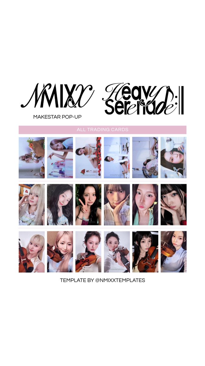 ᯓ☆ NMIXX (엔믹스) - Heavy Serenade Makestar Pop-Up Trading Cards