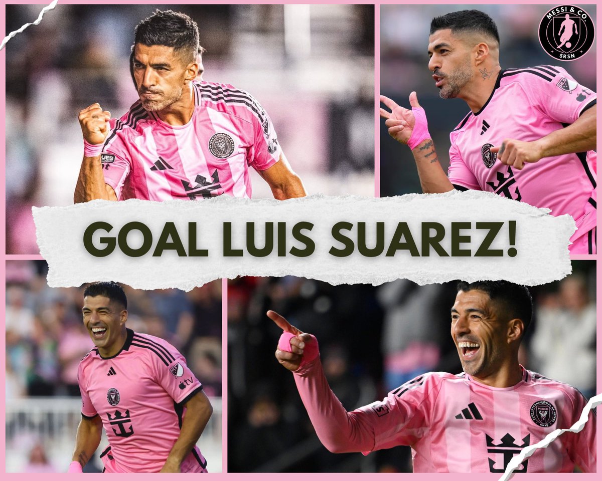 MessiandCo's tweet photo. 81’ | Gooooaaaal Inter Miami! 

Luis Suarez continues putting on a show. He gets his hat trick and puts Inter Miami up 5-4. https://t.co/HHhINbEthp