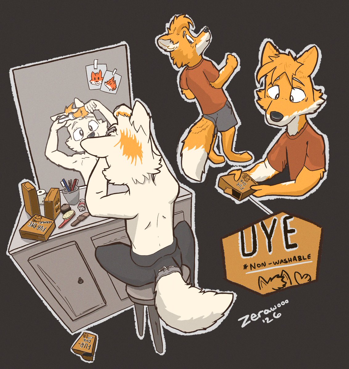 zerawooo's tweet photo. Orange hair dye was on clearance https://t.co/1nDDXnKwN0