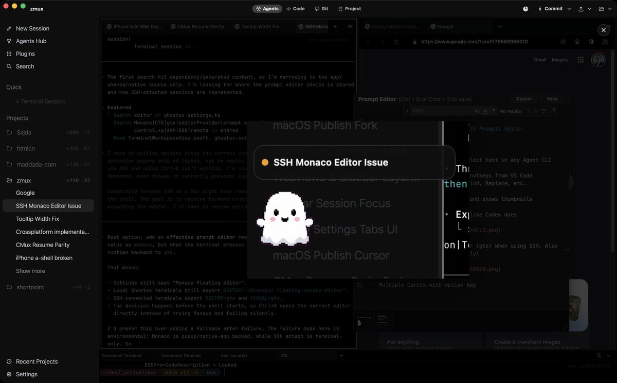 maddada's tweet photo. @Dev__F @kr0der Try ghostex, solves this and many more issues including keeping ram use low! https://t.co/Bd09cegY0s