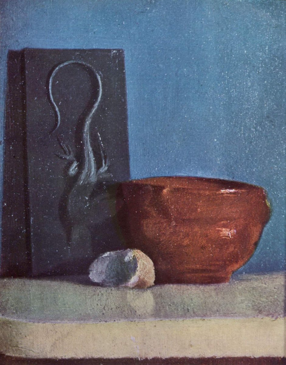 TalmudTweets's tweet photo. Chullin 25 - What is Fit for One is Unfit for Another

What is pure in the case of earthenware utensils is impure in the case of all other utensils, and vice versa. If a dead lizard is inside a clay pot, even not touching it, the pot is impure, but if it touches the outside, the pot remains pure. The opposite is true of other utensils.

How do we know this highly unusual law of earthenware utensils? The Torah said, "an earthenware utensil into whose interior one of the eight dead reptiles will fall â€¦ will become impure" - even if the reptile does not touch it. It also said,"any open utensil under the same roof with a dead body, if it does not have a cover, will become impure", to teach that if it does have a cover, it remains pure and protects from impurity - even if it is touched from the outside.

What is pure in the case of wooden utensils is impure in the case of metal utensils, and vice versa. Wooden utensils can be used before they are fully finished, and are thus susceptible to impurity. However, if they lack a hollow of any kind, they remain pure. The reverse is true of metal utensils.

Art: Edgar Degas - Still Life With Lizard

Don't understand a point? Ask https://t.co/aNZ5WqEvhm about it.