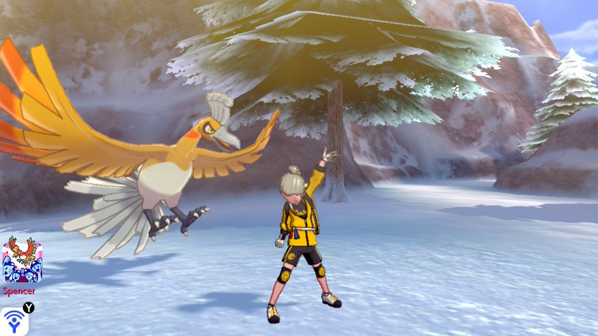 Gen_3_Trainer's tweet photo. ✨️Shiny Ho-Oh✨️
My first shiny for #DAWeekend
Shiny Ho-Oh in Pokémon Sword. I didn't do much hunting this DA Weekend so I'm honestly surprised I got Shiny Ho-Oh without phasing. https://t.co/ShXycg3Vcm
