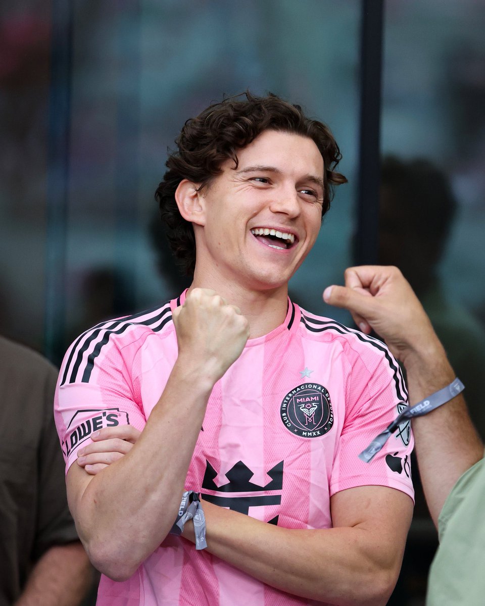 Tom Holland at Nu Stadium for the Inter Miami vs Philadelphia Union game tonight!