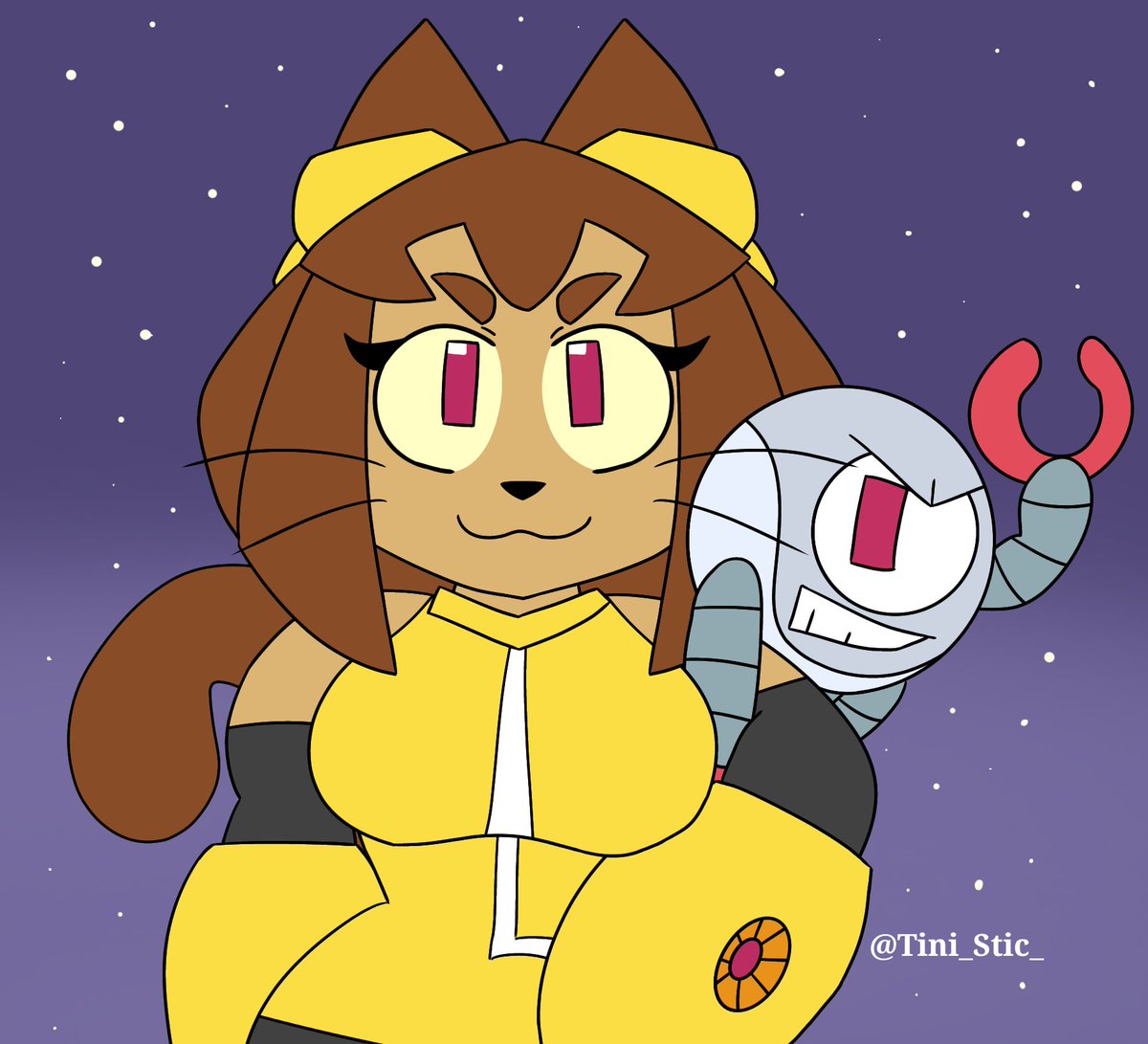 Tini_Stic_'s tweet photo. Kit and Kaboodle from Gameoverse! Really enjoyed the pilot. https://t.co/GFM36wCA80