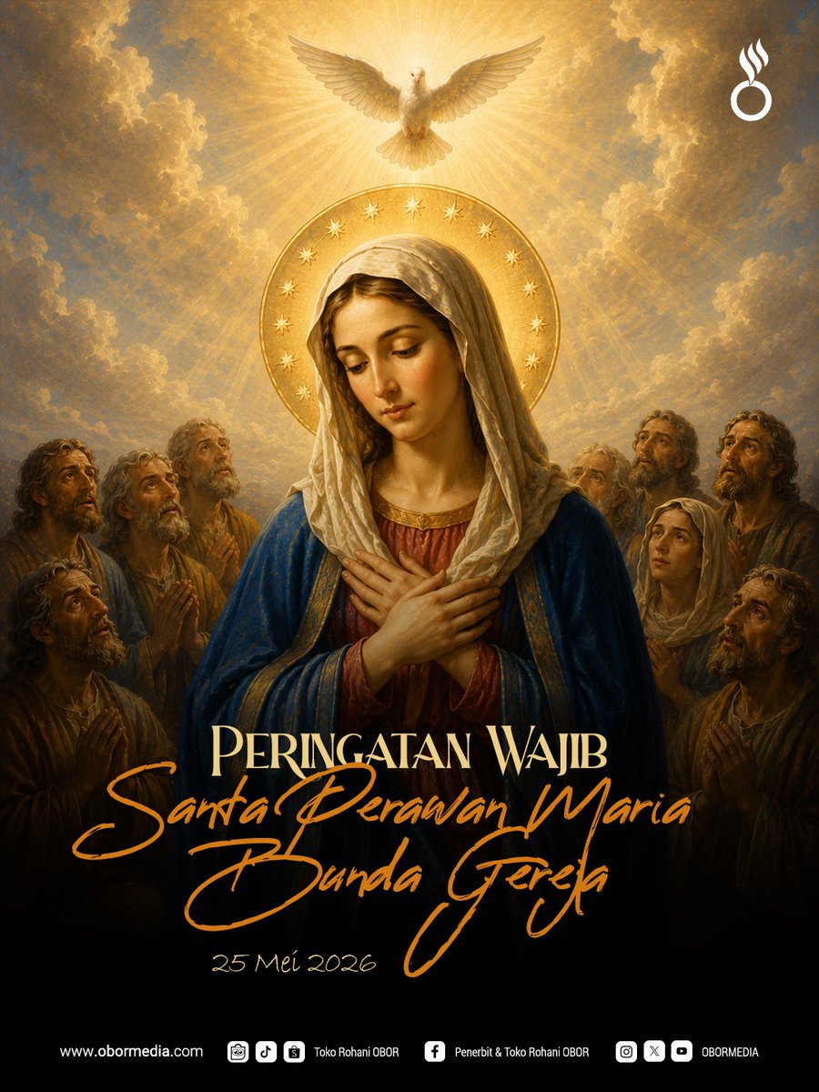 obormedia's tweet photo. Peringatan Wajib Santa Perawan Maria Bunda Gereja - 25 Mei 2026

📖 Renungan Harian Katolik dari buku ZIARAH BATIN

🛒 Tersedia di:
https://t.co/7YLr00egbu
🌐 https://t.co/4rzvve8H65
📱 Tokopedia, TikTok Shop &amp; Shopee: Toko Rohani OBOR https://t.co/X4oPQ0sJPc