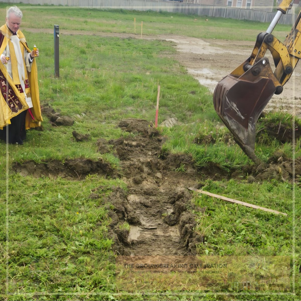StPatricksBR's tweet photo. "With faith in Jesus Christ, this work is begun and this ground is broken in the name of the Father, and of the Son, and of the Holy Spirit. Amen!"

Our blessing and groundbreaking ceremony has taken place. The construction of our new place of worship will soon be underway! https://t.co/ykr4XElcdy