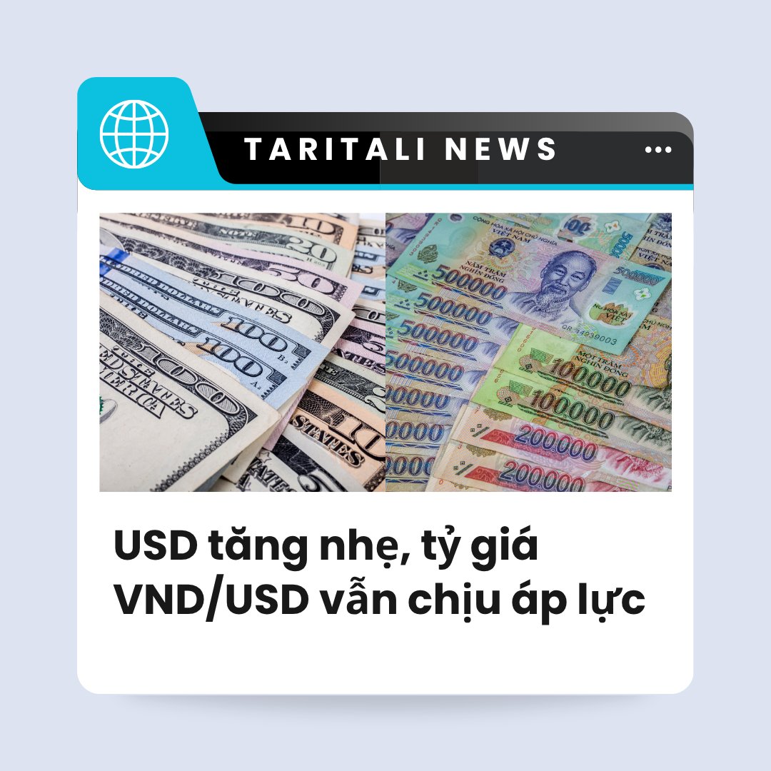 TaritaliVn's tweet photo. 📈 DXY: 99.24 điểm
Tỷ giá trung tâm: 25,134 VND/USD
#Vietcombank: 26,130 - 26,390
Tự do: 26,480 - 26,520
USD tăng nhẹ vì lạm phát Mỹ cao, #Fed khó nới lỏng.
👉 DXY nhích không mạnh, nhưng #VNDUSD vẫn chịu áp lực.
#USD #DXY #TyGia #TariTaliVn https://t.co/bPaCOkJNzu