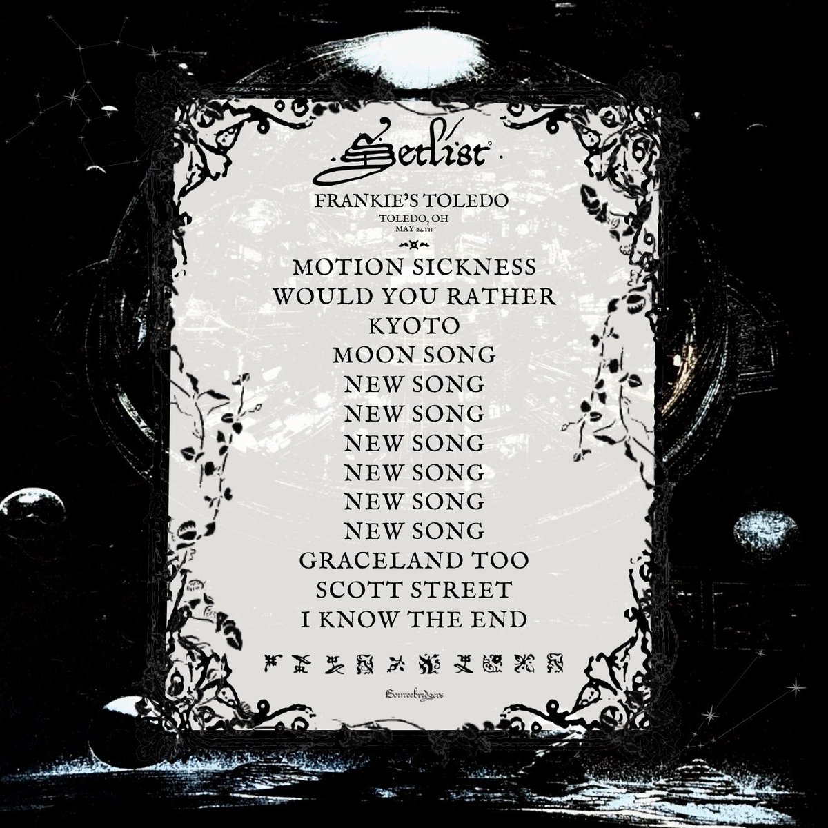 sourcebridgers's tweet photo. 🚨🎤 TONIGHTS SETLIST IN TOLEDO, OH! https://t.co/KsJByChsxS