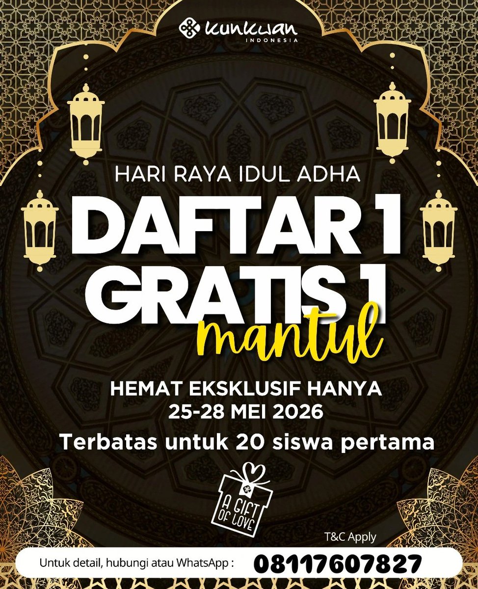 puffypixy's tweet photo. Yuk yuk yuk merapat yuukk khusus hari raya idul adha daftar 1 gratis 1 untuk kelas Mandarin yuukk
Ajak mama, papa, kakak, adek, abang, tante, paman ataupun temennya joinn
Yang mau bisa DM ya 😊 
#lesmandarin #kelasmandarin https://t.co/AbKjdkHoqd