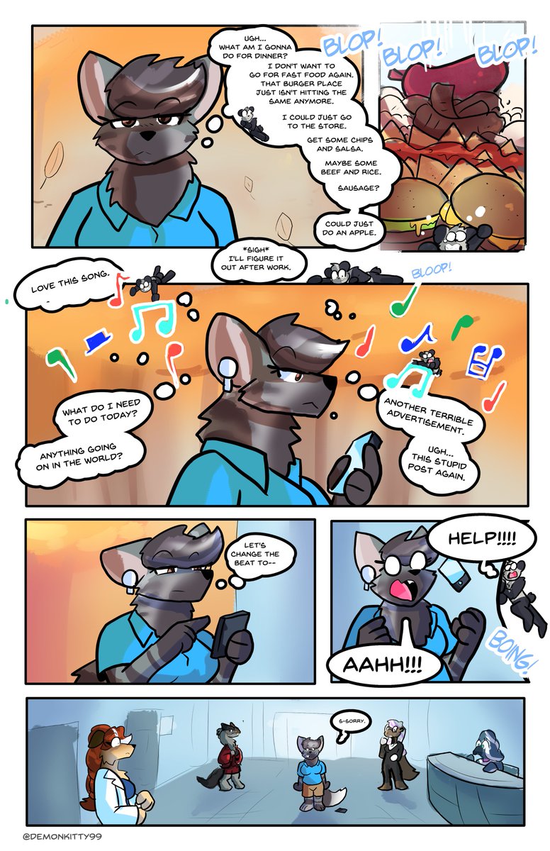 demonkitty99's tweet photo. Mind Meld [1/5]

A comic for @fromjaf and @ZakuraTech 

Transported into a co-worker's thoughts, quite a wild scenario! https://t.co/XqMydxCUhc