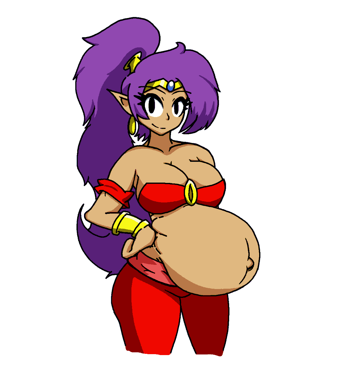 silveraxlDraws's tweet photo. Shantae... but she's pregnant (also first post!!) https://t.co/FAgONEaj0Q